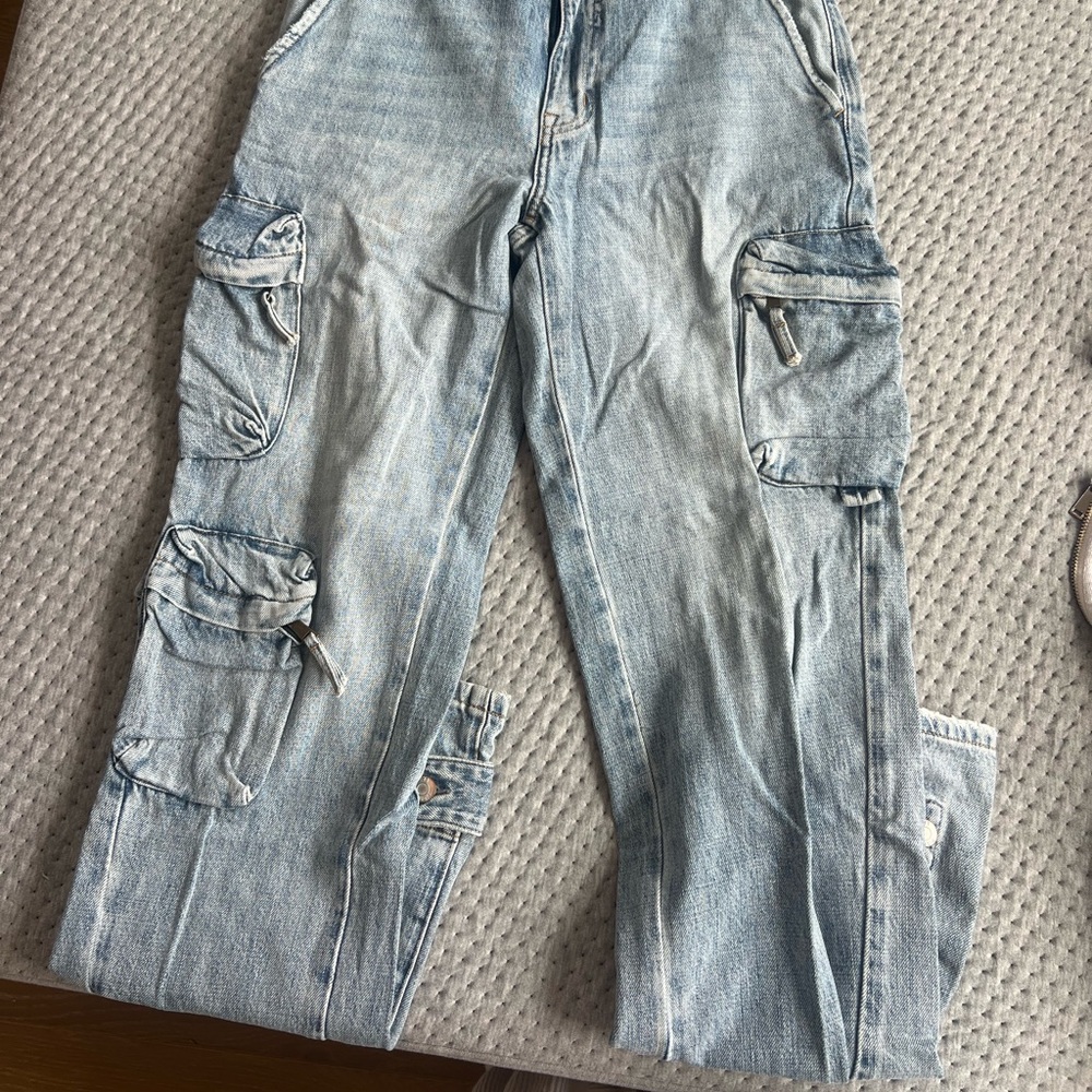 Pistola Bobbie Utility Mid Rise Loose Straight Cargo Jeans - Picture 5 of 9